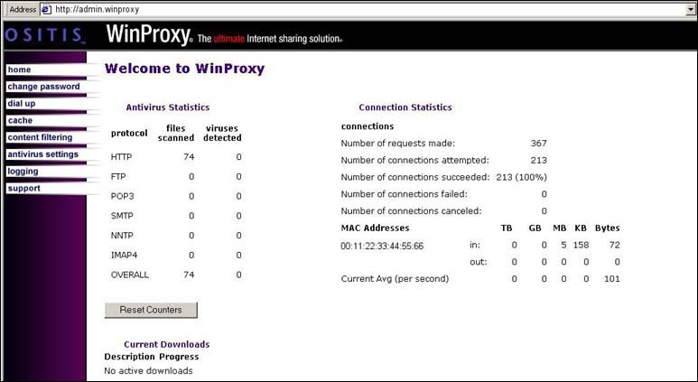 WinProxy 5.0 Screenshot